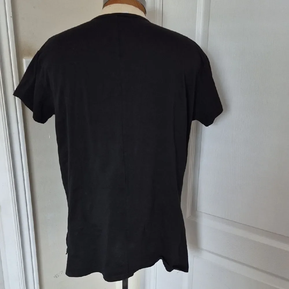 Women's Classic Black Short Sleeve Cotton Tee - Picture 6 of 16